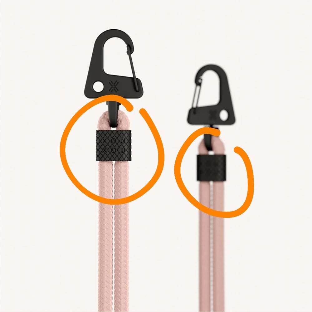 xouxou HARDWARE ONLY for carabiner rope, new and unused